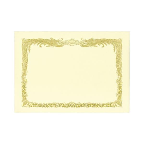 ds-(まとめ) TANOSEE 賞状用紙 クリーム A4 タテ書用 1冊（10枚） 〔×30セット〕