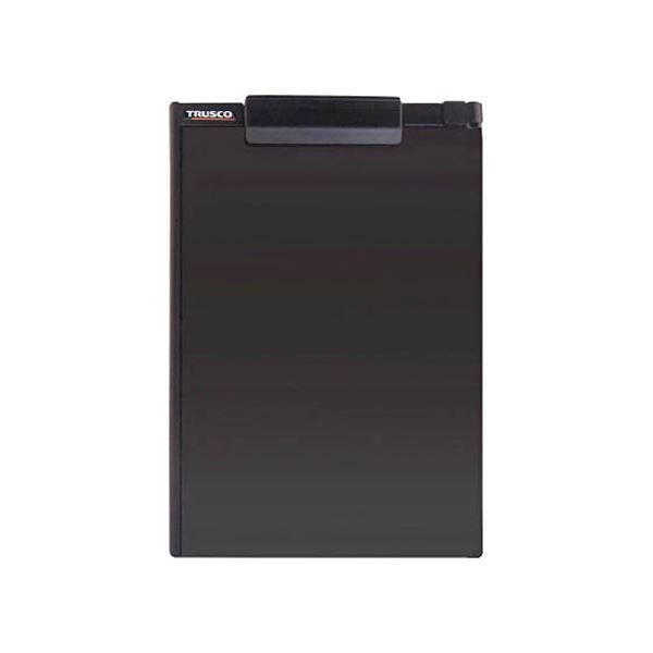 ds-(まとめ) TRUSCOペンホルダー付クリップボード A4縦 黒 TCB-A4E-BK 1個 〔×30セット〕