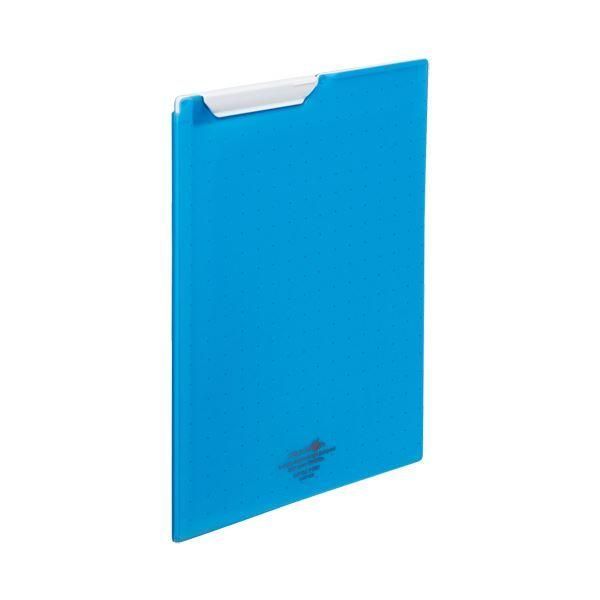 ds-(まとめ) リヒトラブ AQUA DROPsクリップファイル A4 青 F-5067-8 1枚 〔×30セット〕