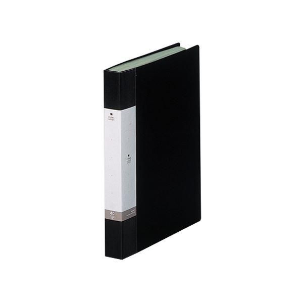 ds-(まとめ) リヒトラブ リクエスト クリヤーブック(クリアブック) A4タテ 40ポケット 背幅32mm 黒 G3202-24 1冊 〔×30セット〕
