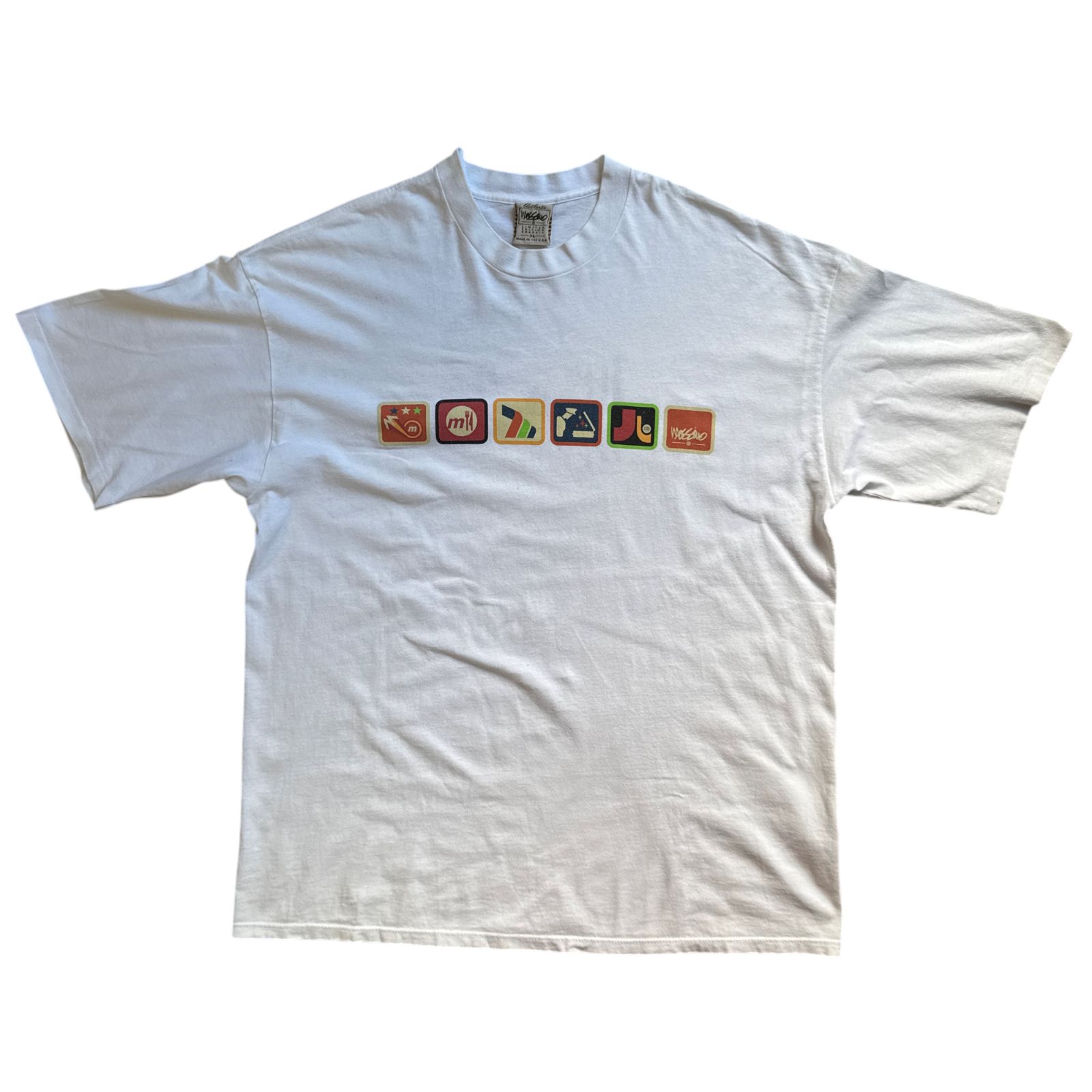 90s MOSSIMO Pictogram Logo ピクトグラム グラフィック Tシャツ XLサイズ USA製 モッシモ Vintage ヴィンテージ ビンテージ オールド サーフ スケート カリフォルニア ストリート カルチャー 6,688円