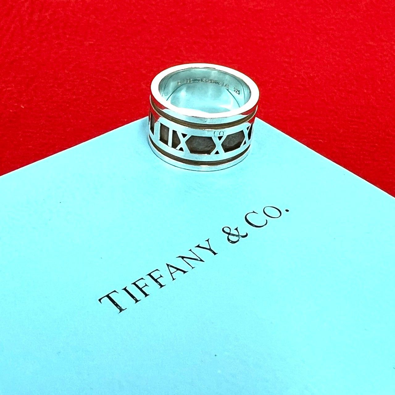 極 美品 TIFFANY&Co. ティファニー ヴィンテージ アトラス ワイド リング シルバー925 指輪 12号 アクセサリー シルバー 32991