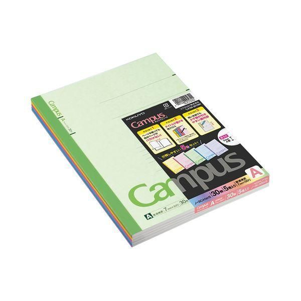 ds-(まとめ) コクヨ キャンパスノート（カラー表紙）セミB5 A罫 30枚 5色（各色1冊） ノ-3CANX5 1パック（5冊） 〔×30セット〕 19,447円