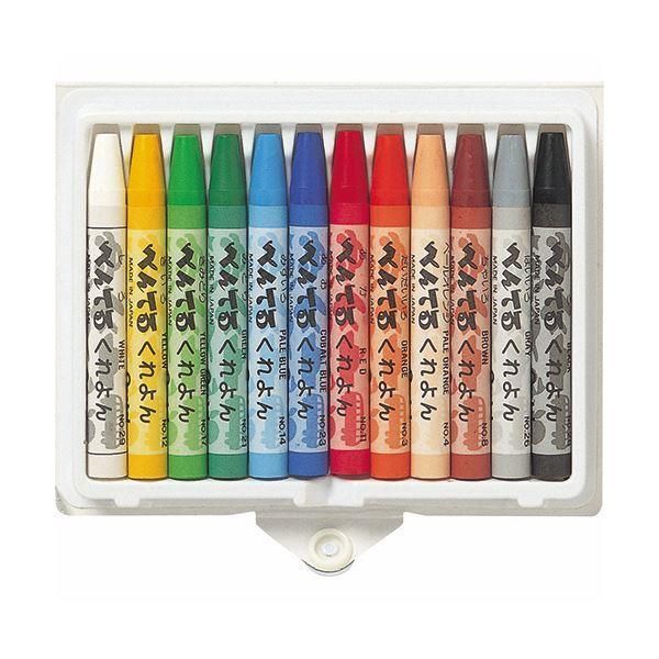 ds-(まとめ) ぺんてる くれよん 12色(各色1本) PTCR-12 1箱 〔×30セット〕