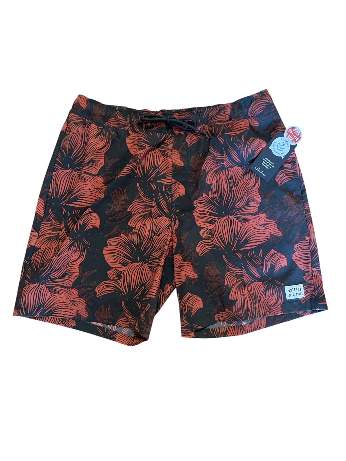 BRIXTON VOYAGE SHORT 18　水陸両用　水着　海　ストレッチ　サーフ　サーフィン　パンツ　ブラック　レッド　花　ハーフパンツ　ブリクストン　ショートパンツ　ストレッチ 6,706円