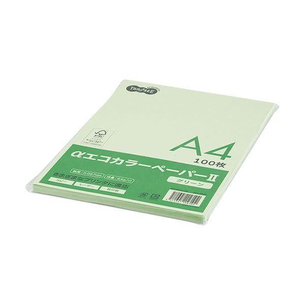 ds-(まとめ) TANOSEE αエコカラーペーパーII A4 グリーン 少枚数パック 1冊（100枚） 〔×30セット〕 12,198円