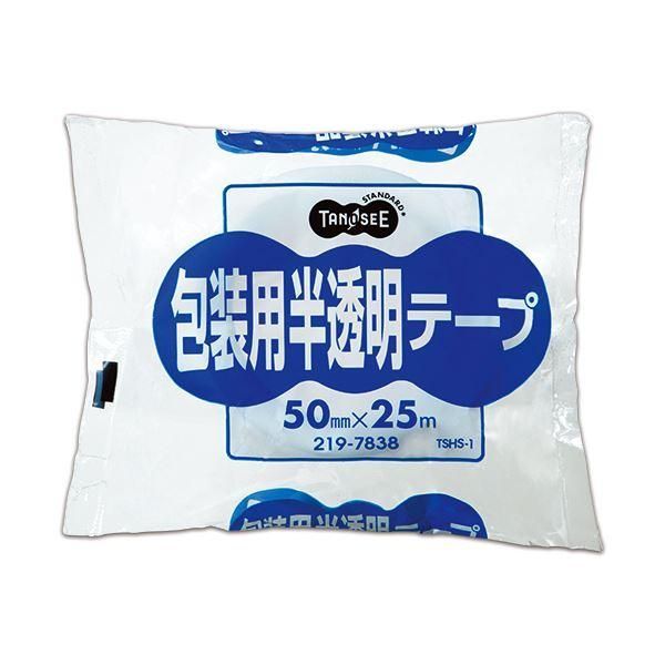 ds-(まとめ) TANOSEE 包装用半透明テープ 50mm×25m 1巻 〔×30セット〕