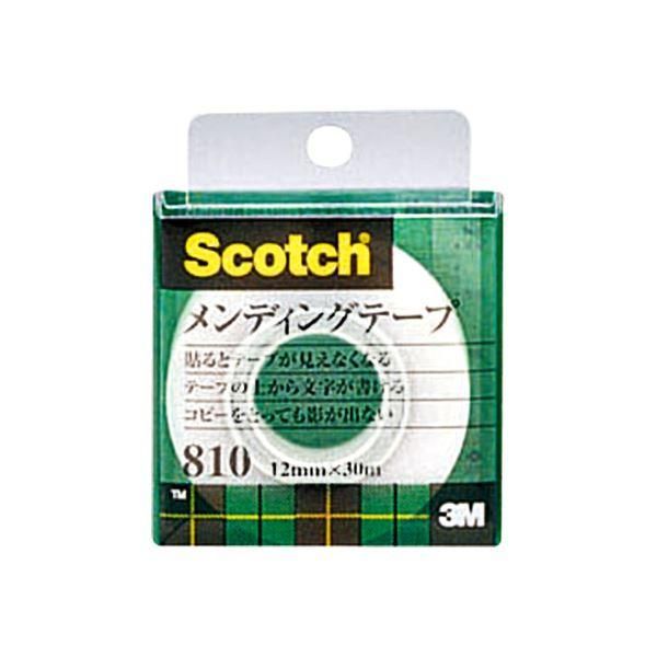 ds-(まとめ) 3M スコッチ メンディングテープ 810 小巻 12mm×30m クリアケース入 810-1-12C 1巻 〔×30セット〕