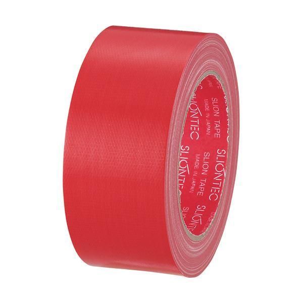 ds-(まとめ) スリオンテック カラー布テープ 50mm×25m 赤 343702RD 1巻 〔×30セット〕その他