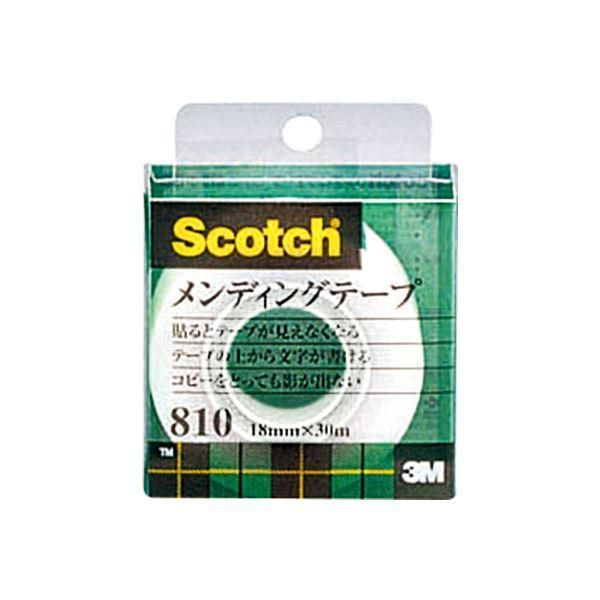 ds-(まとめ) 3M スコッチ メンディングテープ 810 小巻 18mm×30m クリアケース入 810-1-18C 1巻 〔×30セット〕