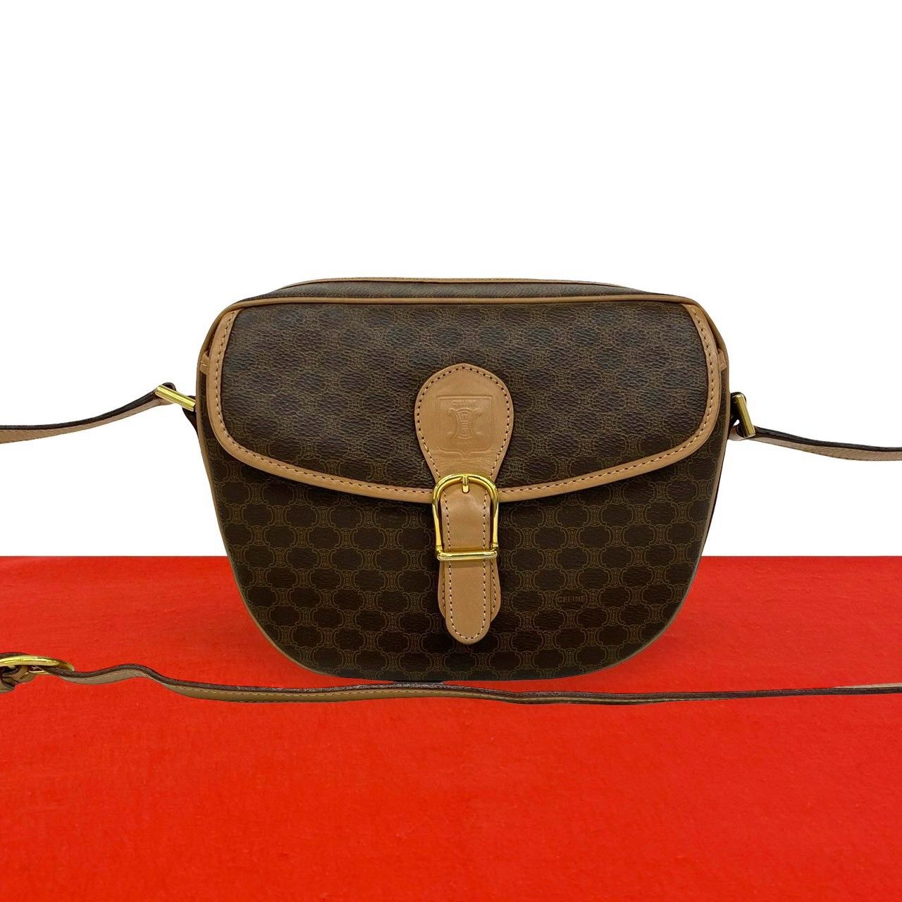 極 美品 CELINE セリーヌ ヴィンテージ マカダム ブラゾン 柄