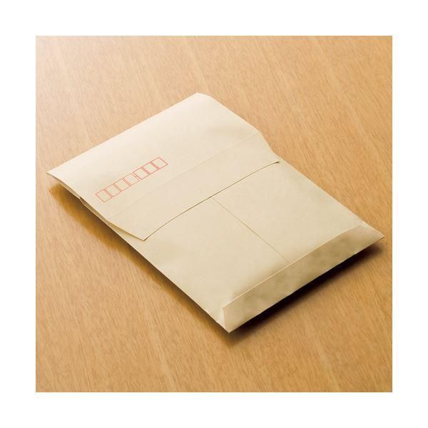 ds-(まとめ) ピース R40再生紙クラフト封筒 テープのり付 長4 70g／m2 〒枠あり 4270 1パック（100枚） 〔×30セット〕