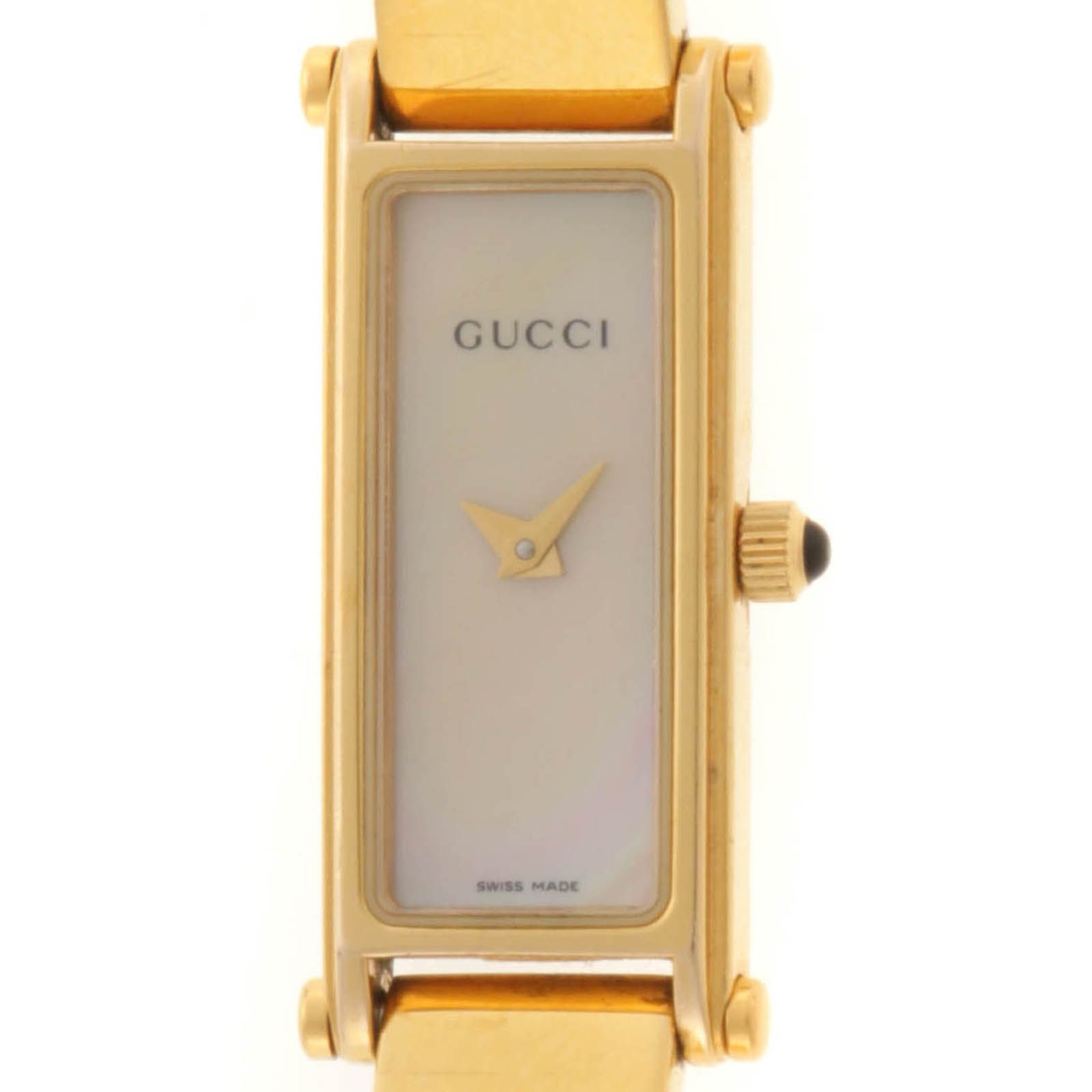 GUCCI グッチ 1500L 腕時計 GP シェル文字盤 クオーツ レディース【中古】473 29,880円