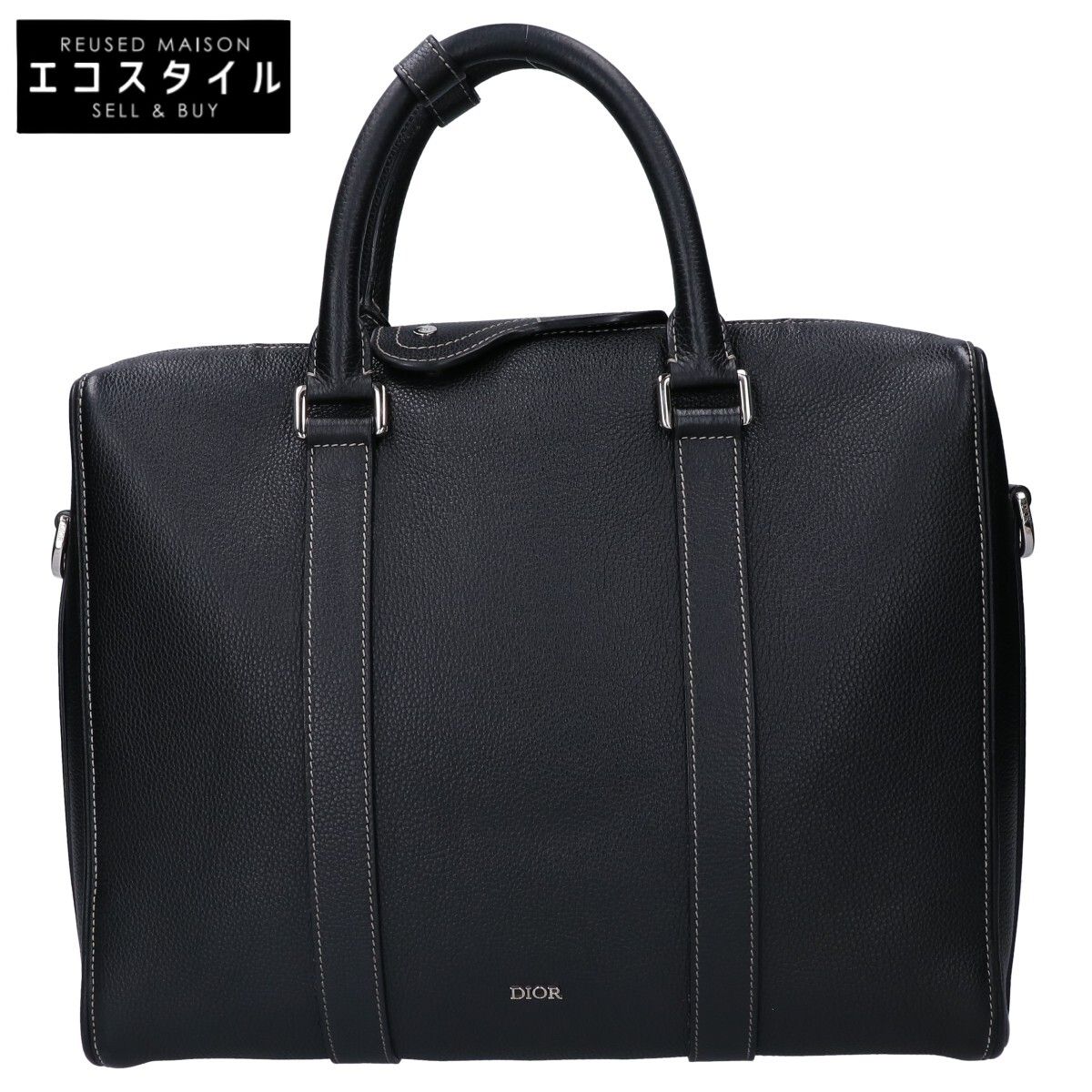 DIOR　ディオール　1ADBR166YKK 20-BO-0242 ブラック レザー ランゴー ブリーフケース　-