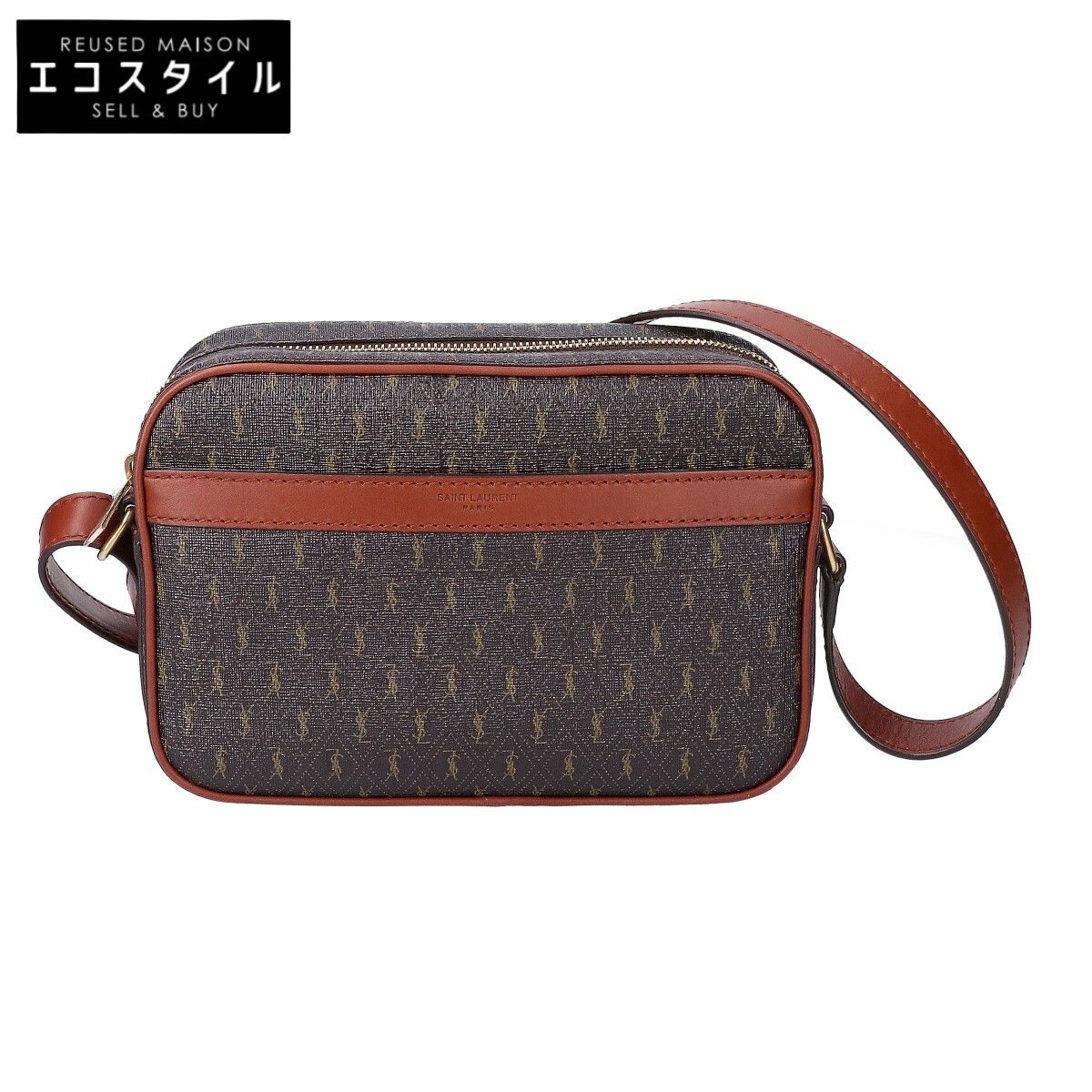 SAINT LAURENT PARIS　サンローランパリ　新品未使用 669957 ル・モノグラム コーティングキャンバスxスムースカーフ カメラバッグ