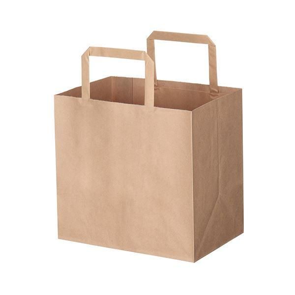 ds-(まとめ) HEIKO Hフラットチャームバッグ220-1 茶 #003277301 1パック（50枚） 〔×10セット〕