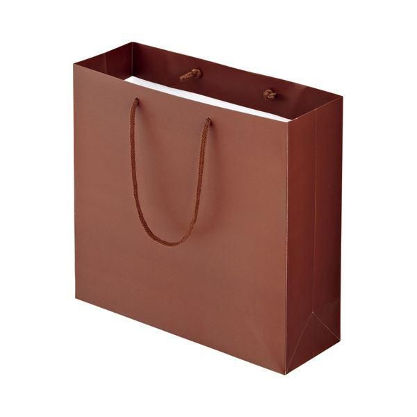 ds-(まとめ) TANOSEE マットコート手提げ袋 M ヨコ320×タテ300×マチ幅110mm ブラウン 1パック（10枚） 〔×10セット〕 18,768円