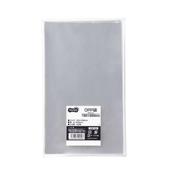ds-(まとめ) TANOSEE OPP袋 フラット 150×250mm 1セット（500枚：100枚×5パック） 〔×10セット〕