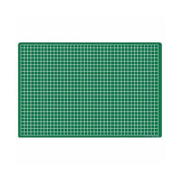 ds-(まとめ) ライオン事務器 カッティングマット再生オレフィン製 両面使用 450×300×3mm グリーン CM-45S 1枚 〔×10セット〕