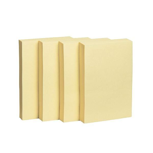 ds-TANOSEE ふせん 75×50mmイエロー 1セット（50冊：10冊×5パック） 〔×10セット〕