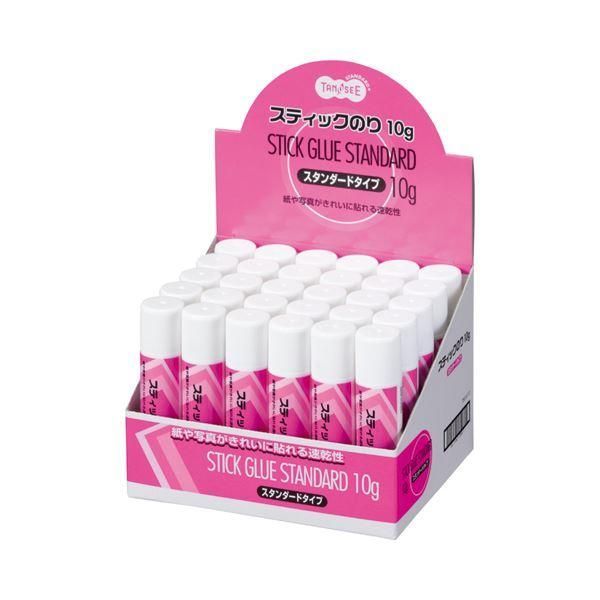 ds-(まとめ) TANOSEE スティックのり 10g 1セット（30本） 〔×10セット〕