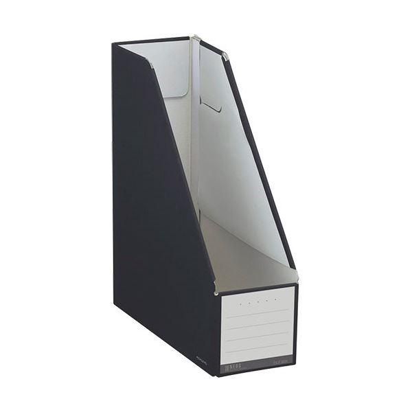 ds-(まとめ) コクヨ ファイルボックス(NEOS)スタンドタイプ A4タテ 背幅102mm ブラック フ-NEL450D 1セット(10冊) 〔×10セット〕