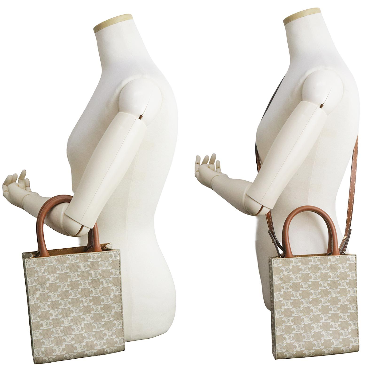 CELINE ミニ バーティカルカバ トリオンフキャンバス 2WAYバッグ