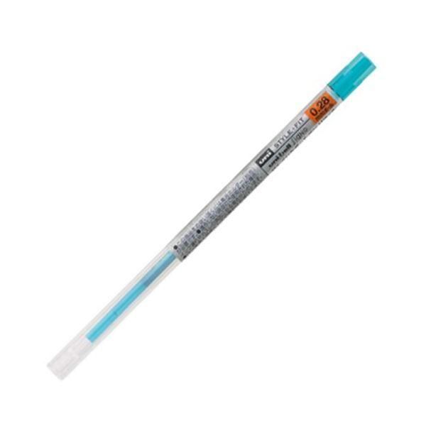 ds-(まとめ) 三菱鉛筆 ゲルインクボールペンスタイルフィット 替芯 0.28mm スカイブルー UMR10928.48 1セット（10本） 〔×10セット〕