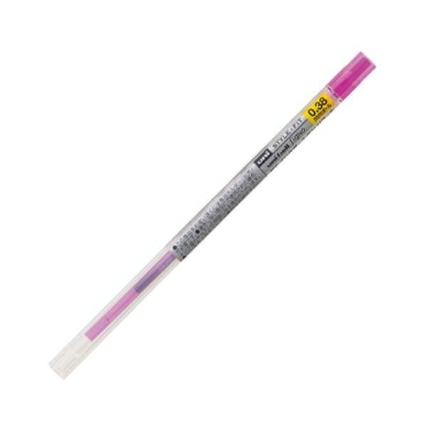 ds-(まとめ) 三菱鉛筆 ゲルインクボールペンスタイルフィット 替芯 0.38mm ピンク UMR10938.13 1セット（10本） 〔×10セット〕