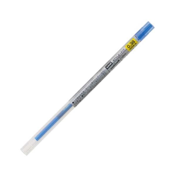 ds-(まとめ) 三菱鉛筆 ゲルインクボールペンスタイルフィット 替芯 0.38mm ブルー UMR10938.33 1セット（10本） 〔×10セット〕