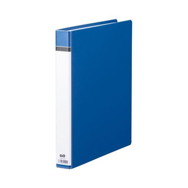 ds-(まとめ) TANOSEE 30穴バインダー（貼り表紙） A4タテ 100枚収容 背幅42mm 青 1セット（10冊） 〔×5セット〕