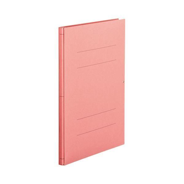 ds-(まとめ) TANOSEE 背幅伸縮フラットファイル A4タテ 1000枚収容 背幅13～113mm ピンク 1セット（10冊） 〔×5セット〕