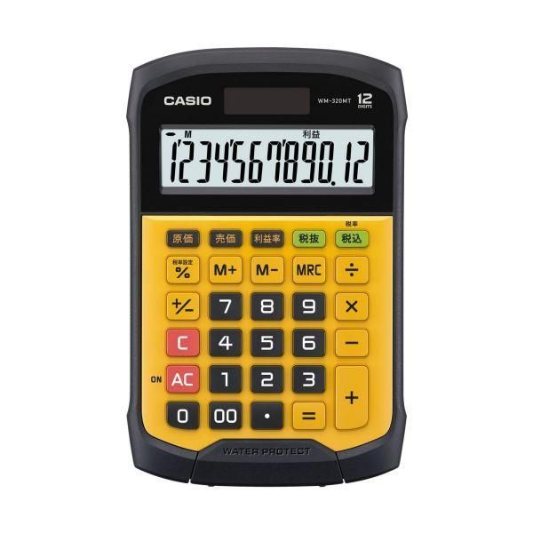 ds-(まとめ) カシオ 防水・防塵電卓 12桁ミニジャストタイプ WM-320MT-N 1台 〔×5セット〕