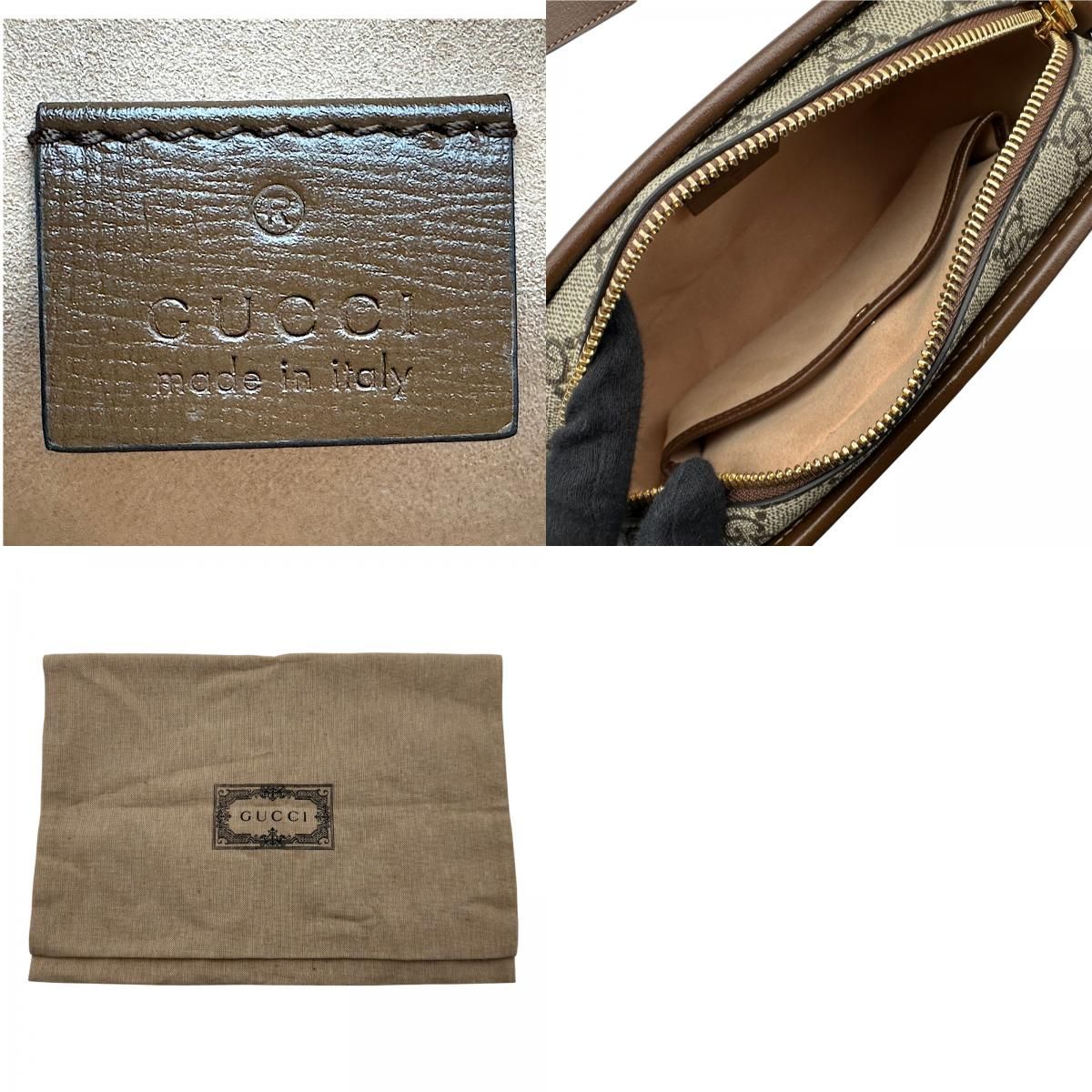 グッチ GUCCI インターロッキングG ミニショルダーバッグ 658572 ベージュ GGスプリームキャンバス/レザー レディース ショルダーバッグ