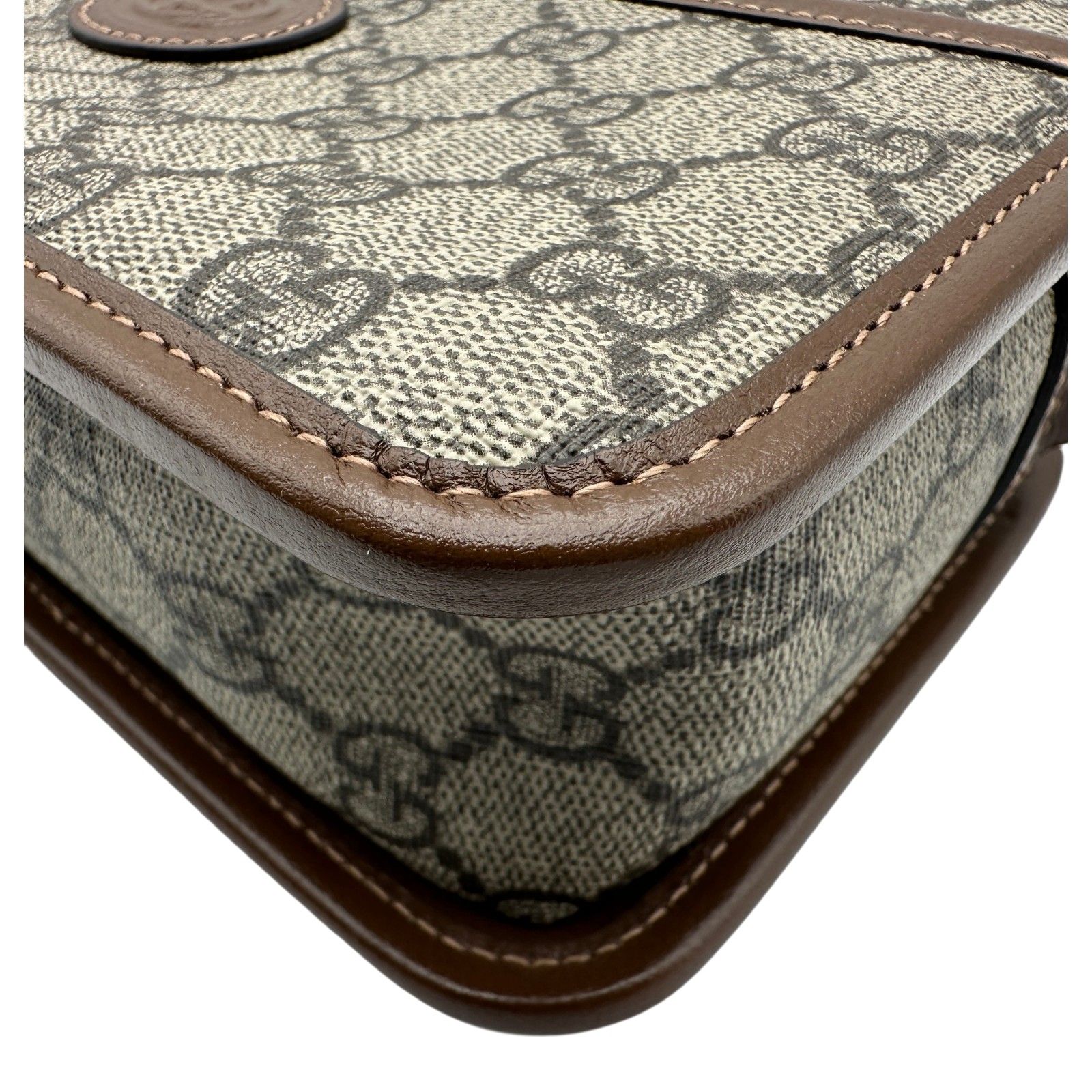 グッチ GUCCI インターロッキングG ミニショルダーバッグ 658572 ベージュ GGスプリームキャンバス/レザー レディース ショルダーバッグ