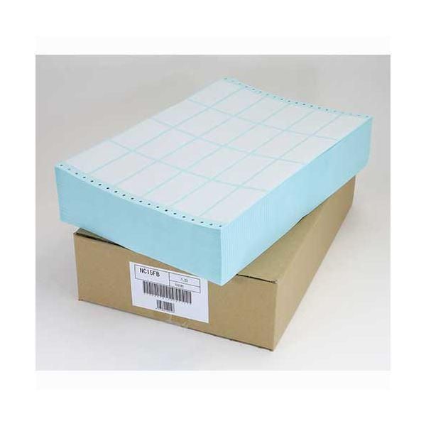 ds-(まとめ）東洋印刷 ナナフォーム連続ラベル(剥離紙ブルー) 15×10インチ 24面 84×38mm NC15FB 1箱(500折)〔×3セット〕