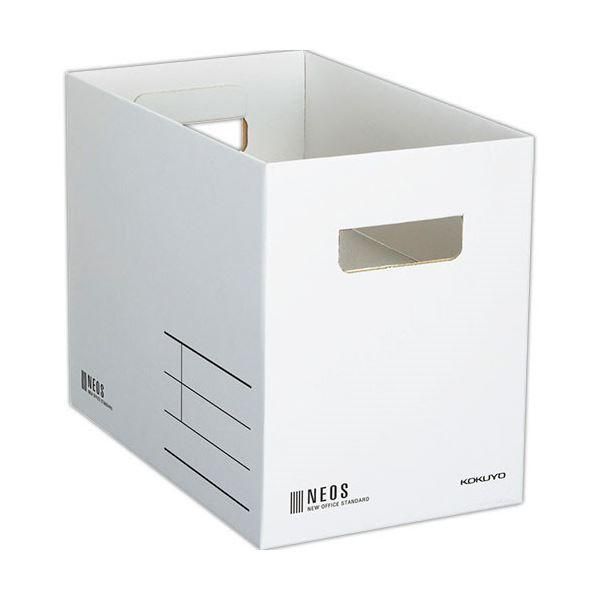 ds-(まとめ）コクヨ 収納ボックス（NEOS）Mサイズ ホワイト A4-NEMB-W 1セット（10個）〔×3セット〕