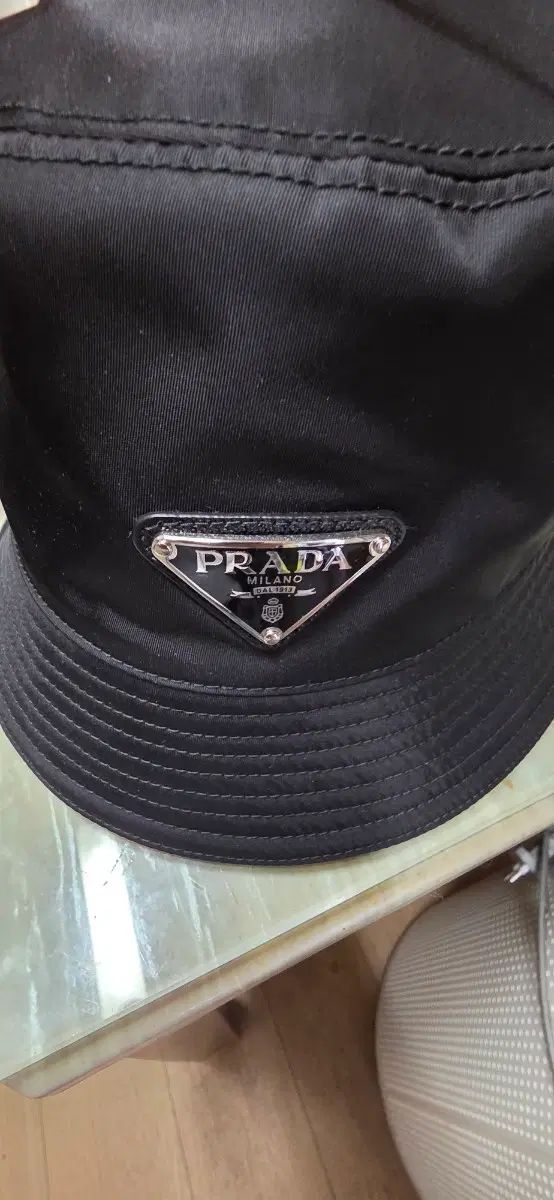 新品 ユニセックス PRADA プラダ リナイロン ブラック バケットハット S