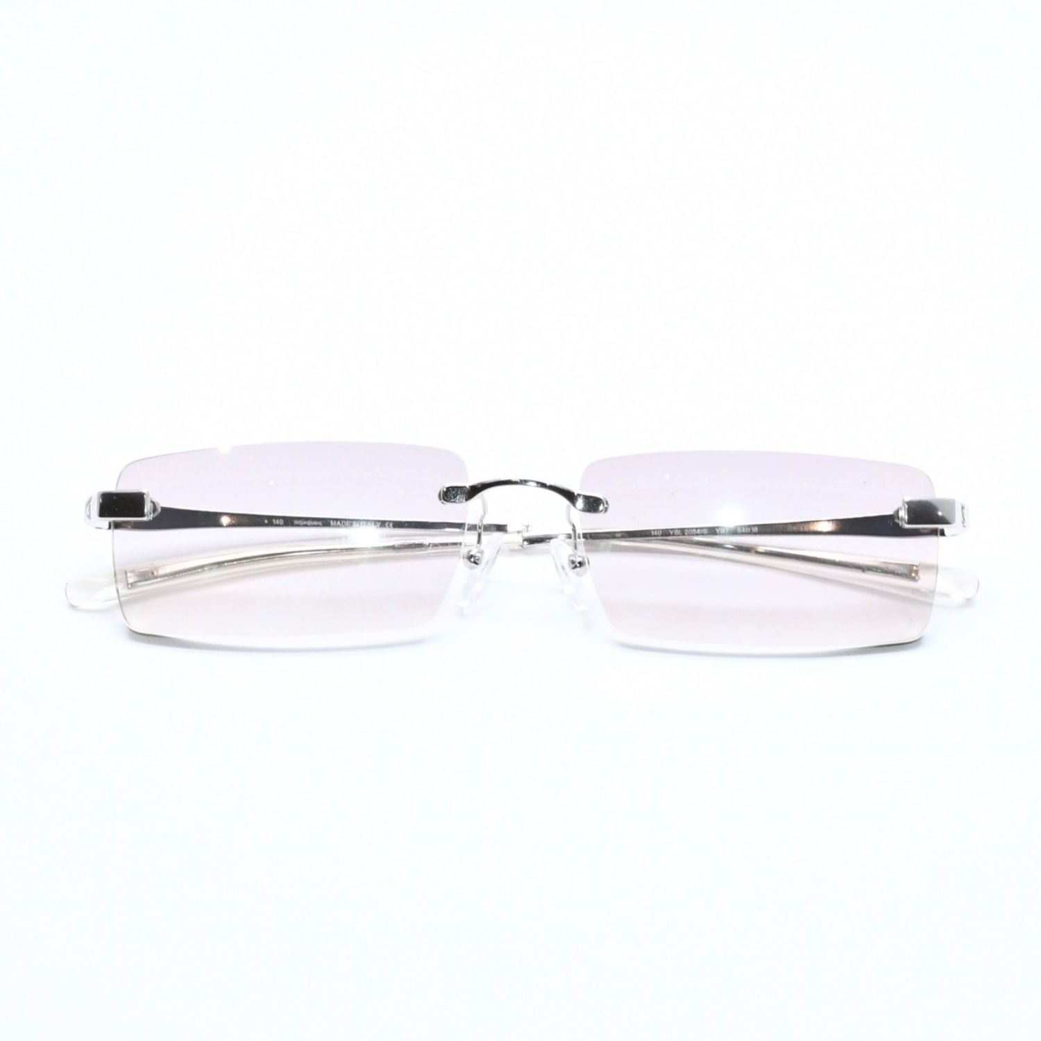 極美品 YVES SAINT LAURENT イヴ サンローラン 度入り眼鏡 メガネ YSL2054/S YB7 サイズ54□16 140 シルバー 中古 4a006169 15,400円