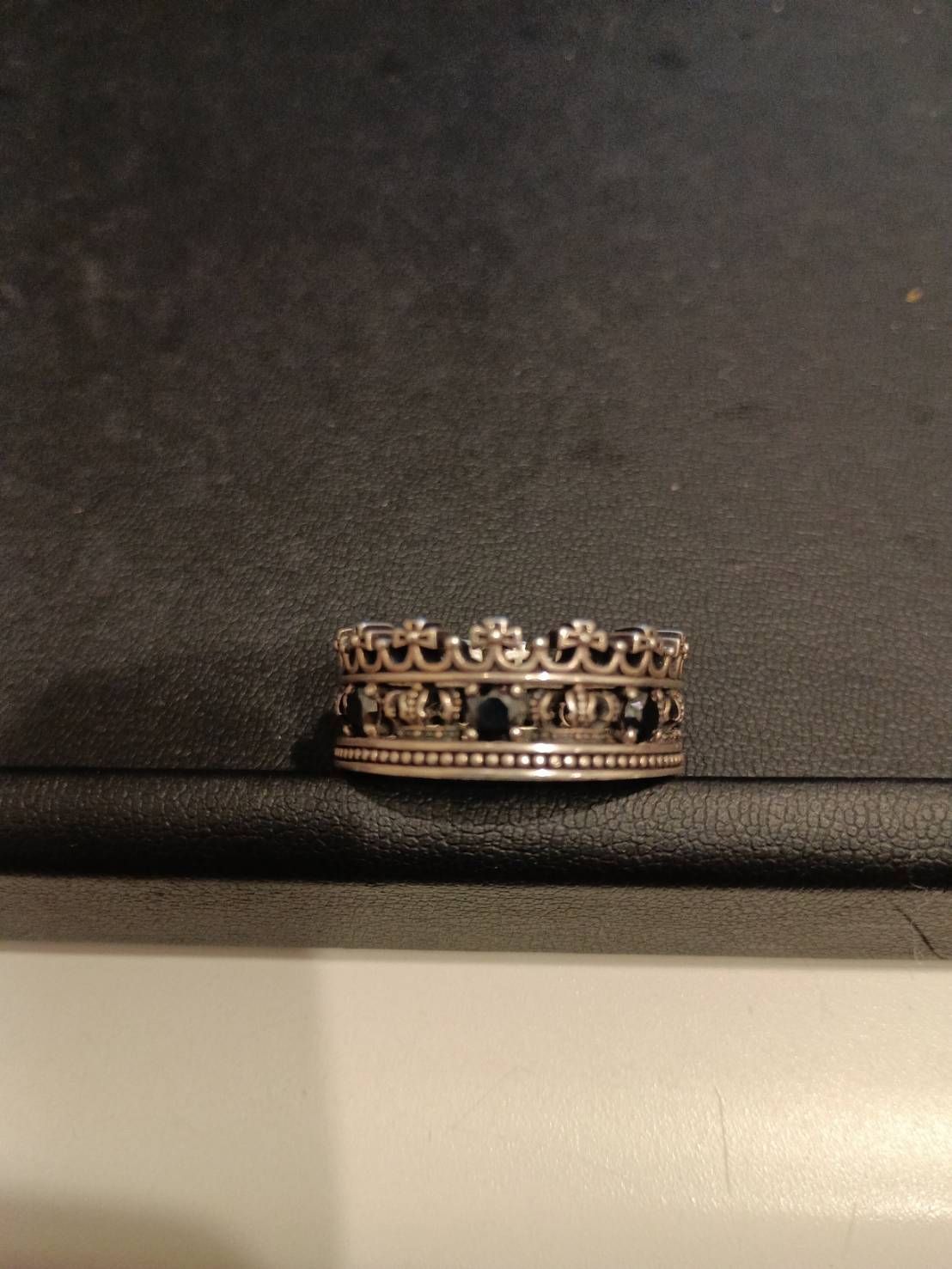 [Popular No. 21] Justin Davis Crown Ring Silver 925 Black
