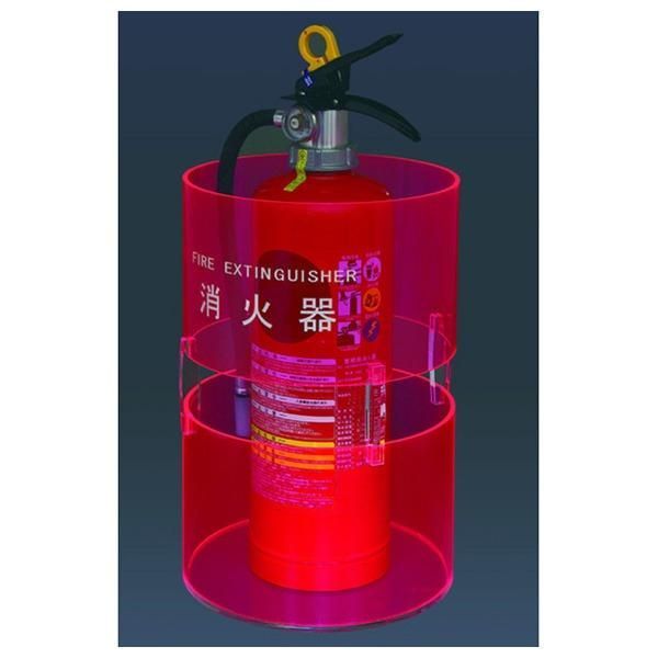 ds-消火器ボックス 据置型 SK-FEB-FG330 蛍光ピンク