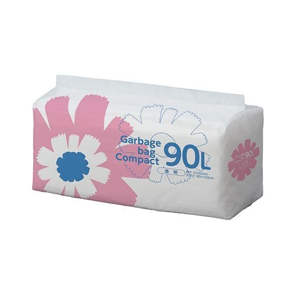 ds-TANOSEE ゴミ袋 コンパクト 透明90L 1セット（300枚：50枚×6パック） 12,136円