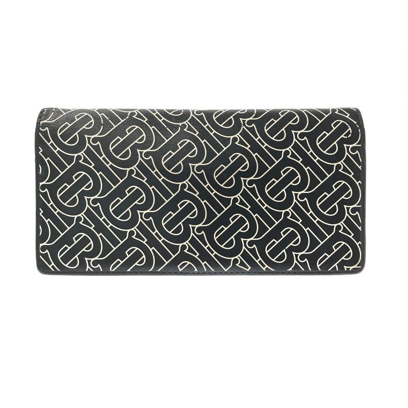 【中古品】 BURBERRY バーバリー TB MONOGRAM BI-FOLD LONG WALLET TB MONOGRAM BI-FOLD LONG WALLET モノグラム 二つ折り財布 財布 【181-260809-rt-16-tagh】