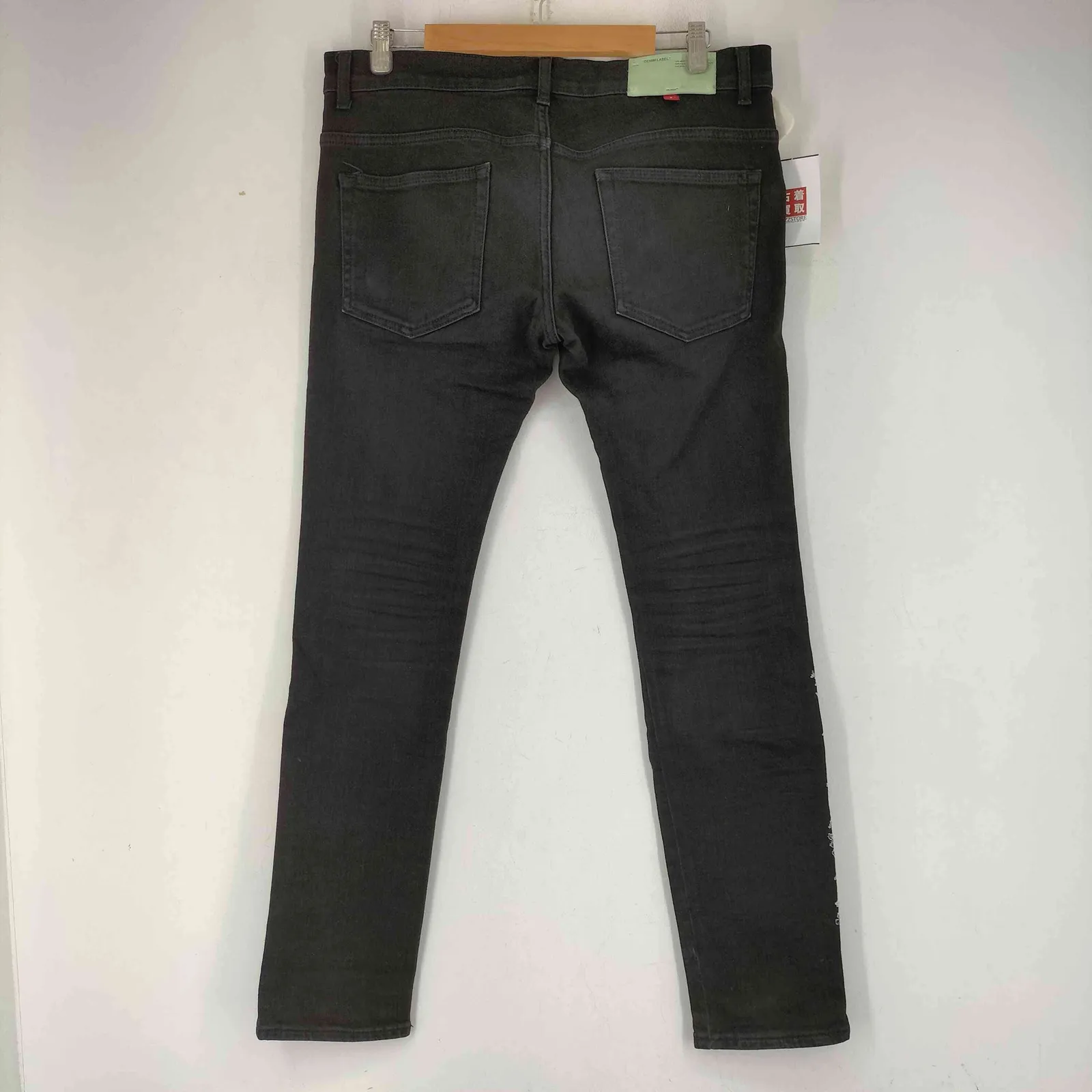 オフホワイト OFF-WHITE Gothic Embroidered Slim Fit Denim Jeans 