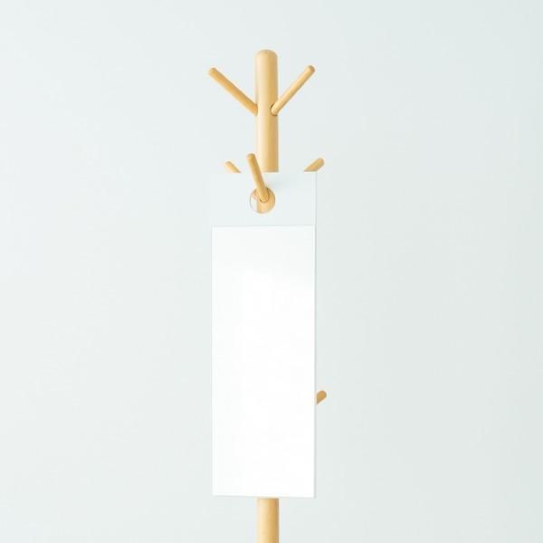 ds-〔4枚セット〕フックミラー(60)(ホワイト/白) 幅20cm×高さ60cm ウォールミラー/壁掛け/鏡/飛散防止加工/スリム/姿見/省スペース/日本製/モダン/業務用/完...