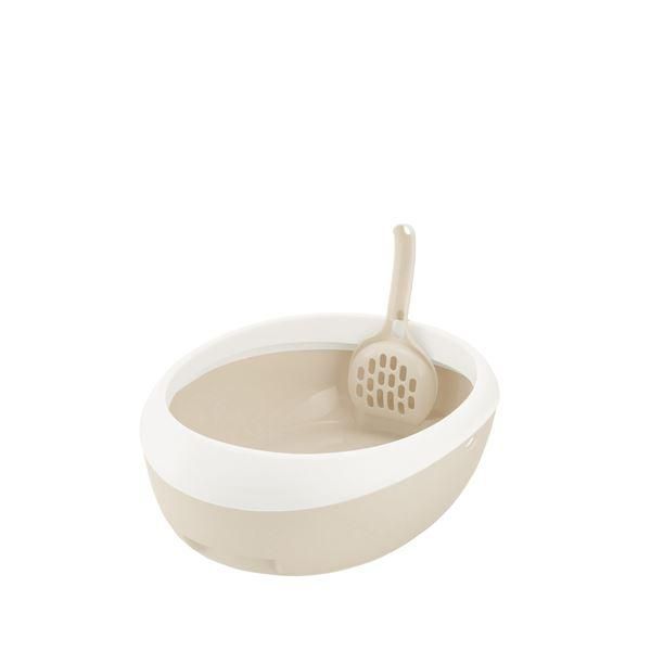 ds-（まとめ）ラプレ ネコトイレ S ホワイト (ペット用品) (×5セット）