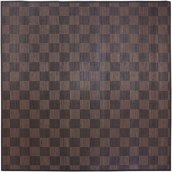 ds-竹ラグ 竹カーペット 約130×180cm ブラック 長方形 表面竹100％ 防キズ 防音効果 エンペラー リビング ダイニング