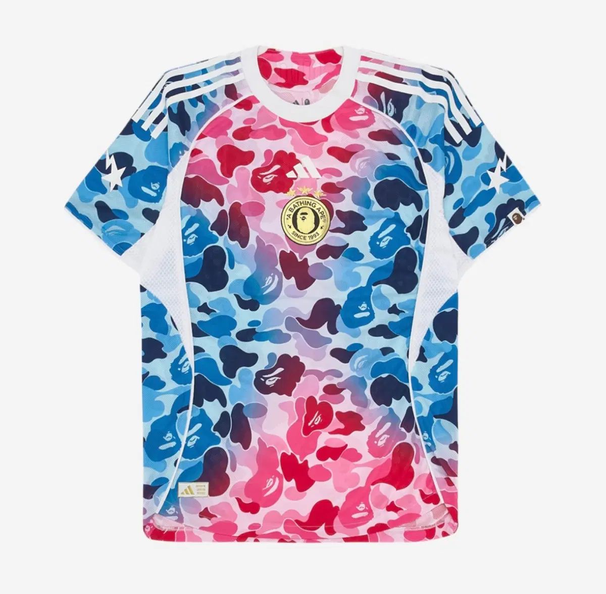 (3XL) adidas x A BATHING APE アベイシングエイプ FB ジャージ トップス ショック ブルー 半袖 新品