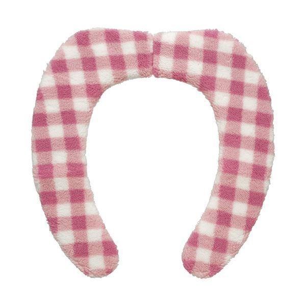 ds-(まとめ) 便座シート/吸着べんざシート 〔チェック ピンク〕 トイレ用品 『ぴたQ』 〔72個セット〕