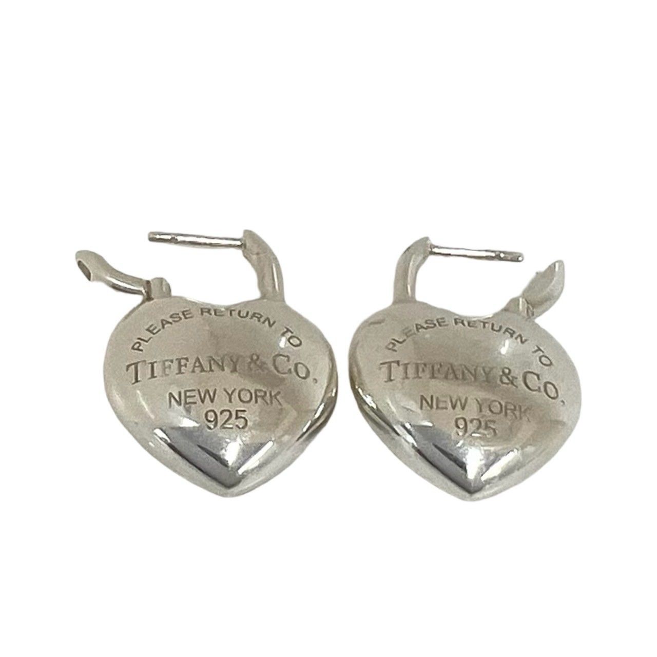 美品 Tiffany&Co. ティファニー フルハート シルバー ピアス 極 美品 
